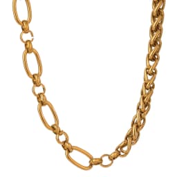 Yhpup 316L Stainless Steel Chain Necklace Statement Golden Glossy Thick Chunky Collar Necklace цепочка на шею женская Gift New