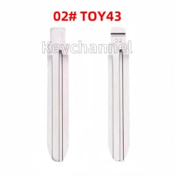 10PCS TOY43 TOY43AT Car Key Blade 02# KD Key Blade for KD VVDI KEYDIY XHORSE for Toyota Corolla Camry Aixo Hilux Wish Vios