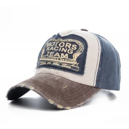 2026 High Quality Washed Cotton Damage Baseball Cap Motor Snapback Hat Hip Hop Dad Hats For Men Women Grinding Multicolor Bone