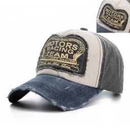 2026 High Quality Washed Cotton Damage Baseball Cap Motor Snapback Hat Hip Hop Dad Hats For Men Women Grinding Multicolor Bone