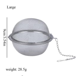 Stainless Steel Cooking Spices Infuser Fine Mesh Loose Tea Herbal Strainer Filter with Extended Chain Kitchen Seasoning Balls