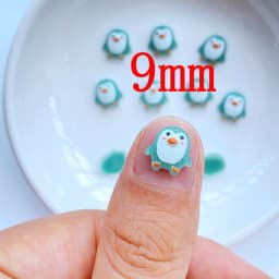 50pcs New Cute 9mm Resin Mini Penguin Series Flat back Stone Figurines DIY Wedding Scrapbook Manicure Accessories