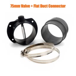60mm 75mm Valve Flap Adjustable Air Diesel Heater Vent Ducting Branch Splitter Exhaust Pipe Outlet Joiner Connector For Car