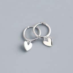925 Sterling Silver Heart Tassel Earrings Charm Women Gold Plated Smiple Fine Jewelry Prevent Allergy Party Accessories Gifts