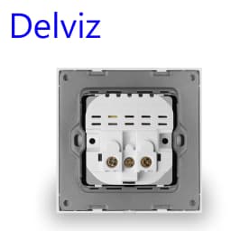 Delviz EU Standard USB Socket, AC 110V-250V, 16A Wall Embedded Outlet, 5V 2A Dual USB Charge Hole, EU Power Socket With USB Port