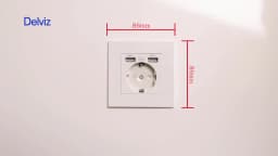 Delviz EU Standard USB Socket, AC 110V-250V, 16A Wall Embedded Outlet, 5V 2A Dual USB Charge Hole, EU Power Socket With USB Port