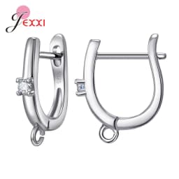 DIY Jewelry Marking 925 Sterling Silver Crystal Earrings Findings Clasps Hooks For Women Handmade Accessories Cheap Wholesale