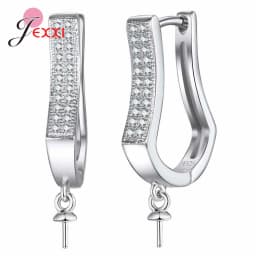 DIY Jewelry Marking 925 Sterling Silver Crystal Earrings Findings Clasps Hooks For Women Handmade Accessories Cheap Wholesale