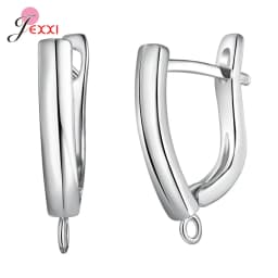 DIY Jewelry Marking 925 Sterling Silver Crystal Earrings Findings Clasps Hooks For Women Handmade Accessories Cheap Wholesale