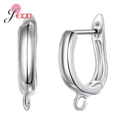DIY Jewelry Marking 925 Sterling Silver Crystal Earrings Findings Clasps Hooks For Women Handmade Accessories Cheap Wholesale