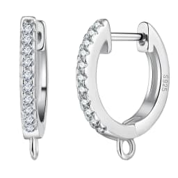 DIY Jewelry Marking 925 Sterling Silver Crystal Earrings Findings Clasps Hooks For Women Handmade Accessories Cheap Wholesale