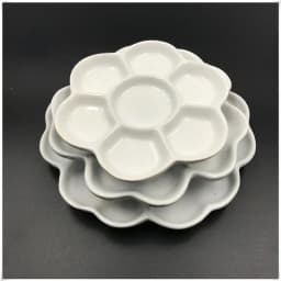 Jingdezhen Ceramic Palette Plum Blossom Pigment Gouache Watercolor Painting and Calligraphy Art Supplies