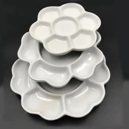 Jingdezhen Ceramic Palette Plum Blossom Pigment Gouache Watercolor Painting and Calligraphy Art Supplies