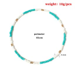 2025 Bohemia Style Beaded Necklace Multicolor Chokers Charm Necklaces Sweet Neck Chain Jewelry For Women Girls Wholesale