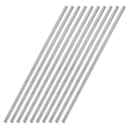 10Pcs 2.5/3/4/5/6mm Dia 304 Stainless Steel Rod Strong Rust-resistant Linear Shaft Solid Round Rod Bar for Motor Shaft Model Car