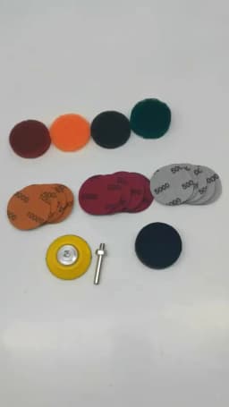 2Inch Headlight Restoration Kit 21 Pcs for Electric Drill Car Lights DIY Polishing Kit Sanding Disc Backing Plate Buffer Pad