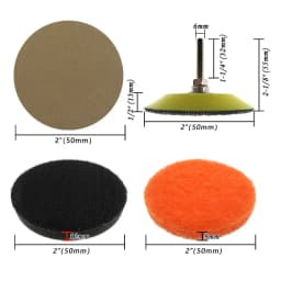 2Inch Headlight Restoration Kit 21 Pcs for Electric Drill Car Lights DIY Polishing Kit Sanding Disc Backing Plate Buffer Pad
