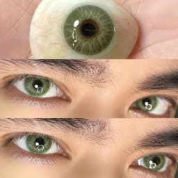 2Pieces Colored Contact Lenses Bueatiful Pupil Color Circle Lens Green Iris Prescription Yearly Natural Coloured Contacts