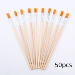 10pc/30pc/50pc/100pc Pole Flat Brush Nylon Bristles Row Pen Tip Pen Line Drawing Pen