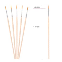 10pc/30pc/50pc/100pc Pole Flat Brush Nylon Bristles Row Pen Tip Pen Line Drawing Pen