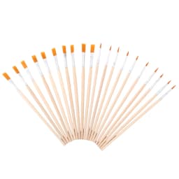 10pc/30pc/50pc/100pc Pole Flat Brush Nylon Bristles Row Pen Tip Pen Line Drawing Pen
