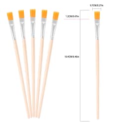10pc/30pc/50pc/100pc Pole Flat Brush Nylon Bristles Row Pen Tip Pen Line Drawing Pen
