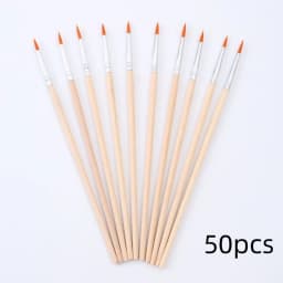 10pc/30pc/50pc/100pc Pole Flat Brush Nylon Bristles Row Pen Tip Pen Line Drawing Pen