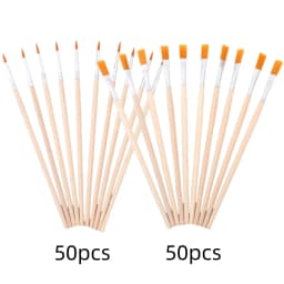 10pc/30pc/50pc/100pc Pole Flat Brush Nylon Bristles Row Pen Tip Pen Line Drawing Pen