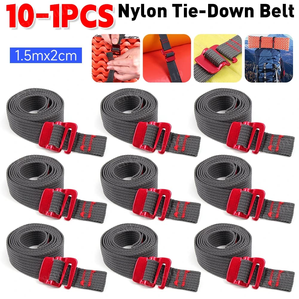 1.5m Nylon Pressure Buckle Pallet Cargo Straps Luggage Fixed Car Fixed Tightener Tensioner Straps Ratchet Tie-Down Belt