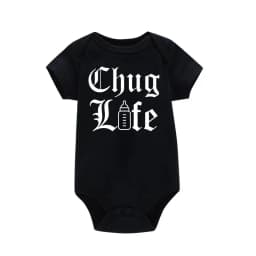 Chug Life Funny Milk Bottle Printed Newborn Baby Bodysuit Short Sleeve Infant Girls Rompers Summer Toddler Boys Ropa Clothes
