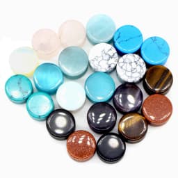 2pcs Stone Flesh Ear Plugs Tunnels Double Flare Ear Piercings Earrings Gauges Women Men Helix Lobe Labret Stretcher Body Jewelry