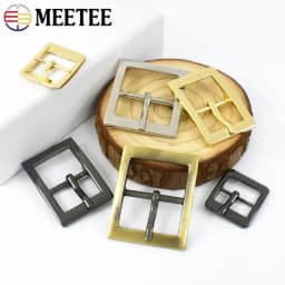 Meetee 5/10/20Pcs Metal Pin Buckle 16/19/25/32/38mm Bag Strap Clasp Webbing Adjuster Hook Belt Buckles DIY Hardware Accessories
