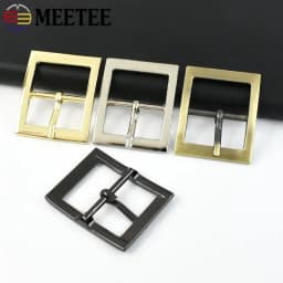 Meetee 5/10/20Pcs Metal Pin Buckle 16/19/25/32/38mm Bag Strap Clasp Webbing Adjuster Hook Belt Buckles DIY Hardware Accessories