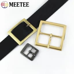 Meetee 5/10/20Pcs Metal Pin Buckle 16/19/25/32/38mm Bag Strap Clasp Webbing Adjuster Hook Belt Buckles DIY Hardware Accessories
