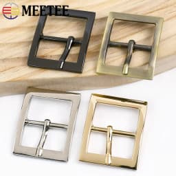 Meetee 5/10/20Pcs Metal Pin Buckle 16/19/25/32/38mm Bag Strap Clasp Webbing Adjuster Hook Belt Buckles DIY Hardware Accessories