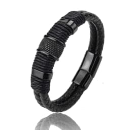 Luxury Vintage Multilayer Brown Leather Stainless Steel Men Bracelet Bead Bracelet Jewelry Male Wrist Bangle Christmas Gifts
