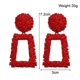 Red Color Women's Hanging Earrings Simulated Pearl Pendants Dangle Earrinsg for Girls Temperament Heart Drop Earrings Jewelry