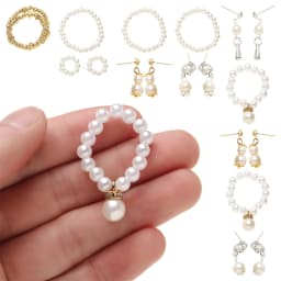 Fashion Mini Pearl Jewelry Necklace Earrings For BJD Dolls Bracelet For 1/6 Doll Clothes Accessories Decoration Kids Diy Toys