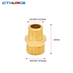 Brass Pipe Hex Nipple Fittings Quick Coupler Adapter 1/8 1/4 3/8 1/2 3/4 1 BSP Male to Males Thread Water Oil Gas Connectors