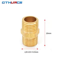 Brass Pipe Hex Nipple Fittings Quick Coupler Adapter 1/8 1/4 3/8 1/2 3/4 1 BSP Male to Males Thread Water Oil Gas Connectors