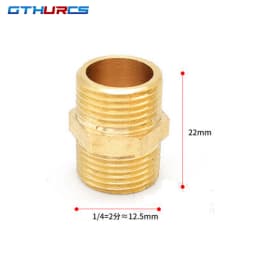 Brass Pipe Hex Nipple Fittings Quick Coupler Adapter 1/8 1/4 3/8 1/2 3/4 1 BSP Male to Males Thread Water Oil Gas Connectors
