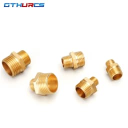 Brass Pipe Hex Nipple Fittings Quick Coupler Adapter 1/8 1/4 3/8 1/2 3/4 1 BSP Male to Males Thread Water Oil Gas Connectors