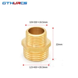 Brass Pipe Hex Nipple Fittings Quick Coupler Adapter 1/8 1/4 3/8 1/2 3/4 1 BSP Male to Males Thread Water Oil Gas Connectors