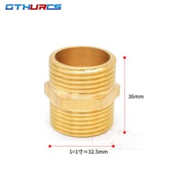 Brass Pipe Hex Nipple Fittings Quick Coupler Adapter 1/8 1/4 3/8 1/2 3/4 1 BSP Male to Males Thread Water Oil Gas Connectors