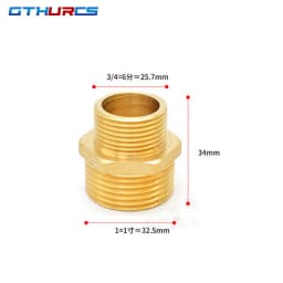 Brass Pipe Hex Nipple Fittings Quick Coupler Adapter 1/8 1/4 3/8 1/2 3/4 1 BSP Male to Males Thread Water Oil Gas Connectors