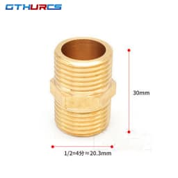 Brass Pipe Hex Nipple Fittings Quick Coupler Adapter 1/8 1/4 3/8 1/2 3/4 1 BSP Male to Males Thread Water Oil Gas Connectors
