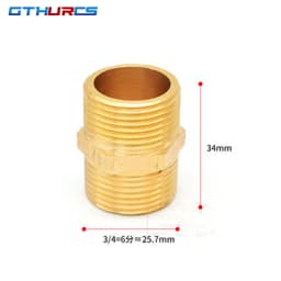 Brass Pipe Hex Nipple Fittings Quick Coupler Adapter 1/8 1/4 3/8 1/2 3/4 1 BSP Male to Males Thread Water Oil Gas Connectors