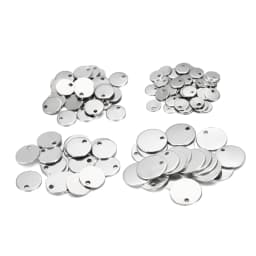 10-50Pcs Gold Stainless Steel Customized Dog Tag Heart-Shaped Oval Blanks Charm Pendant Charms For DIY Jewelry Making Supplies
