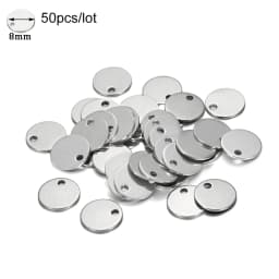 10-50Pcs Gold Stainless Steel Customized Dog Tag Heart-Shaped Oval Blanks Charm Pendant Charms For DIY Jewelry Making Supplies