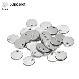 10-50Pcs Gold Stainless Steel Customized Dog Tag Heart-Shaped Oval Blanks Charm Pendant Charms For DIY Jewelry Making Supplies